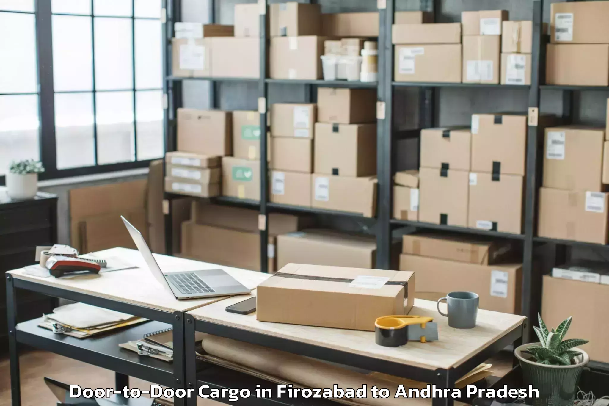 Professional Firozabad to Varadaiahpalem Door To Door Cargo